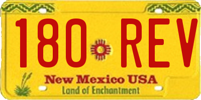 NM license plate 180REV