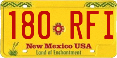 NM license plate 180RFI