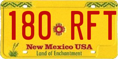 NM license plate 180RFT