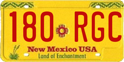 NM license plate 180RGC
