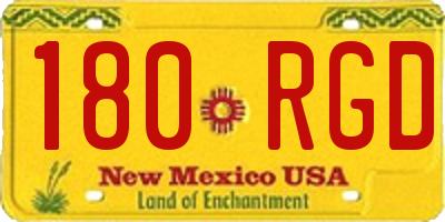 NM license plate 180RGD