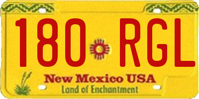 NM license plate 180RGL