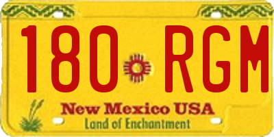 NM license plate 180RGM