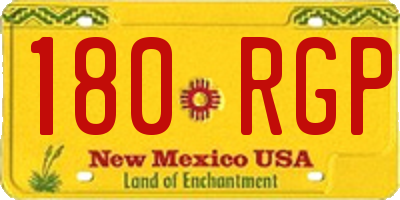 NM license plate 180RGP