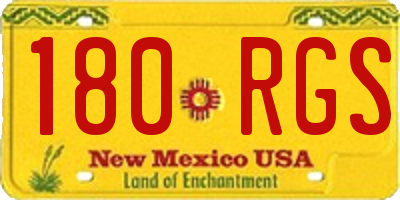 NM license plate 180RGS
