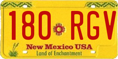 NM license plate 180RGV