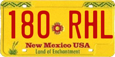 NM license plate 180RHL
