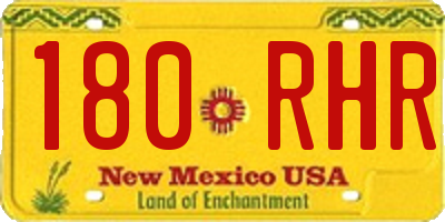 NM license plate 180RHR