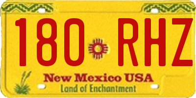 NM license plate 180RHZ