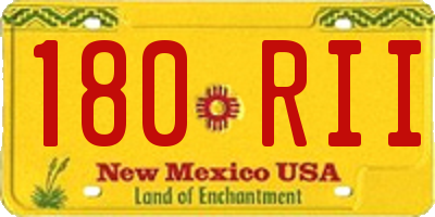 NM license plate 180RII