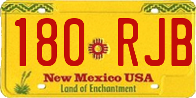 NM license plate 180RJB
