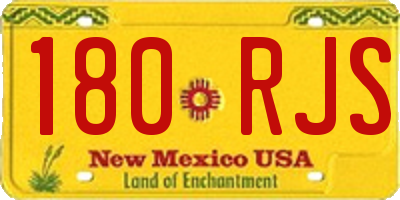 NM license plate 180RJS