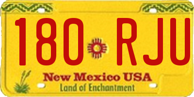 NM license plate 180RJU