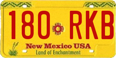 NM license plate 180RKB