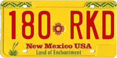 NM license plate 180RKD