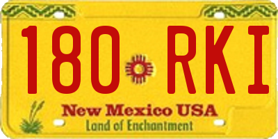 NM license plate 180RKI