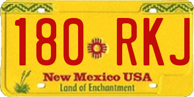NM license plate 180RKJ