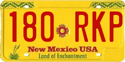 NM license plate 180RKP