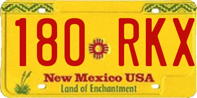 NM license plate 180RKX