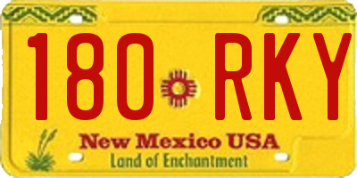 NM license plate 180RKY