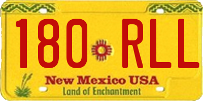 NM license plate 180RLL