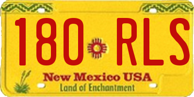 NM license plate 180RLS