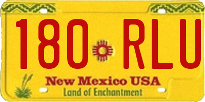 NM license plate 180RLU