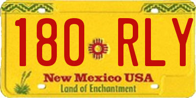 NM license plate 180RLY