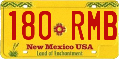 NM license plate 180RMB