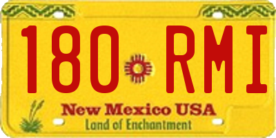 NM license plate 180RMI