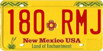 NM license plate 180RMJ