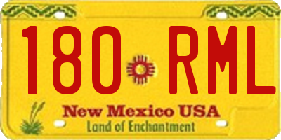 NM license plate 180RML
