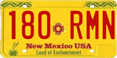 NM license plate 180RMN