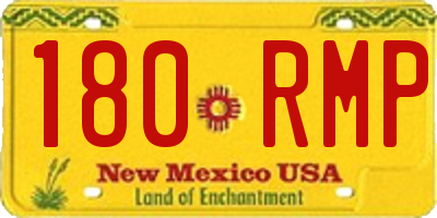 NM license plate 180RMP