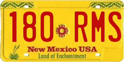 NM license plate 180RMS