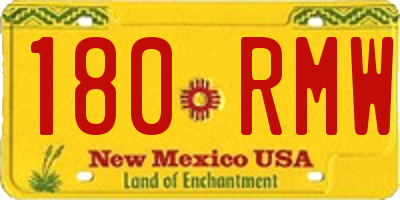 NM license plate 180RMW