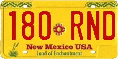NM license plate 180RND