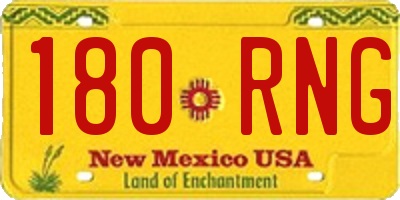 NM license plate 180RNG