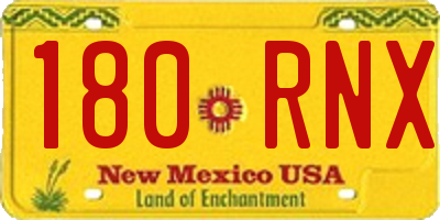 NM license plate 180RNX