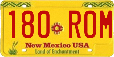 NM license plate 180ROM