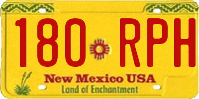 NM license plate 180RPH