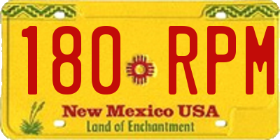 NM license plate 180RPM
