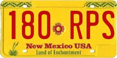 NM license plate 180RPS