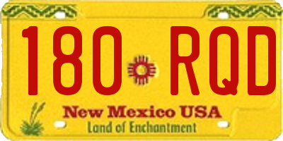 NM license plate 180RQD