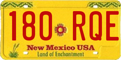 NM license plate 180RQE