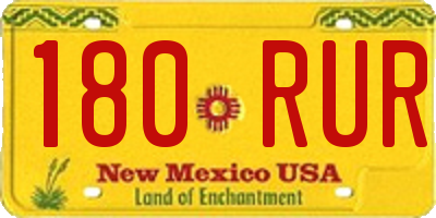 NM license plate 180RUR