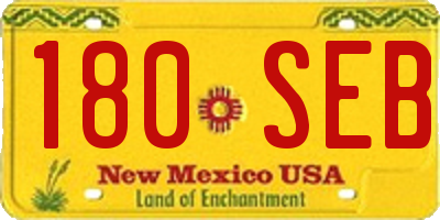 NM license plate 180SEB