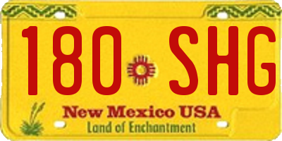 NM license plate 180SHG