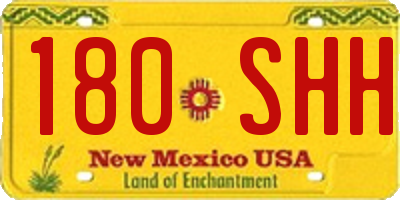 NM license plate 180SHH
