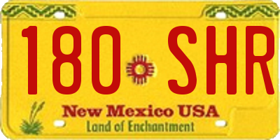 NM license plate 180SHR